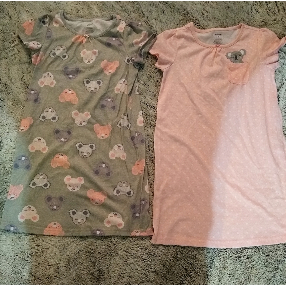 Girls Carter's Nightgown Bundle Size 6/7